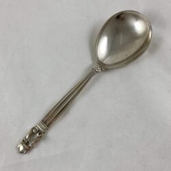 Georg Jensen Sterling Silver Acorn Pattern Serving Spoon